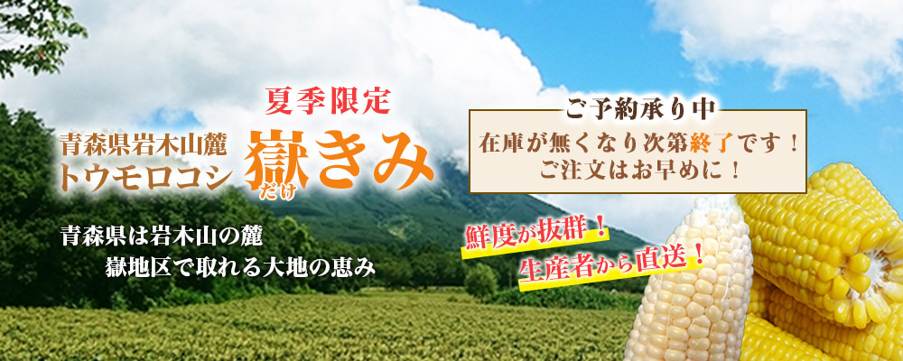 嶽きみ販売開始